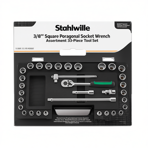 Jeu de clés à douilles polygonales carrées Stahlwille 3/8'' - 33 pièces - Product Image 2