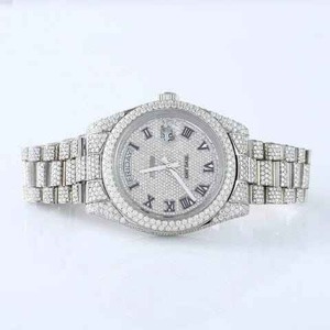 Reloj de Diamantes de Lujo de Moda de Calidad de Exportación, Totalmente Blanco y Brillante, Resistente al Agua, de Acero Inoxidable para Hombre, Disponible al Mejor Precio - Product Image 2