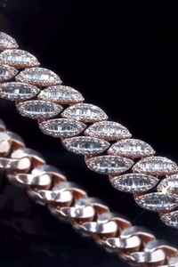 Collier chaîne cubaine en moissanite glacée de luxe plaqué rhodium Bijoux hip-hop orthodoxes Cadeau de fête - Product Image 5