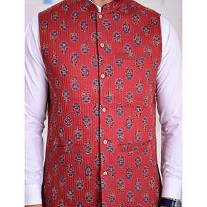 Veste d'hiver décontractée pour homme 100% coton imperméable avec fermeture éclair, col à capuche et décoration à motifs brodés - Product Image 2