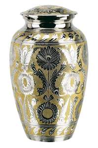 Urnes en laiton de conception exclusive avec des urnes de crémation de conception en métal de cuivre argenté de qualité standard élevée - Product Image 3