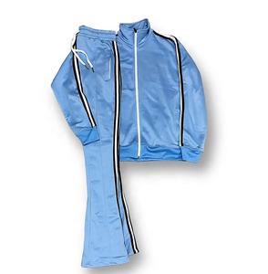 Ensemble de survêtement unisexe personnalisé de haute qualité pour l'hiver 2023, taille plus, jogging superposé, veste zippée intégrale évasée, pantalon - Product Image 1