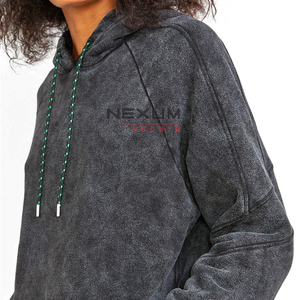 ¡Novedad de 2025! Sudadera con capucha de lana de invierno a la moda para mujer, ajuste cómodo, estilo informal, transpirable, Color sólido, etiqueta privada baja - Product Image 5