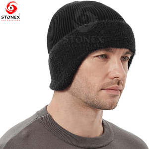 Micro polaire tactique Beanie Cap Fleece Youth Mens Winter Warming Hat Tactical Skull Cap Beanie - Product Image 1