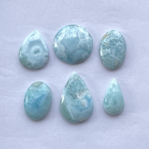 20mm 40mm Natural Blue Larimar Mix Shape Smooth Cabochon <b>Loose</b> <b>Gemstone</b> Bulk Wholesale Price Rings Pendant Jewelry Fine Stone - Product Image 5