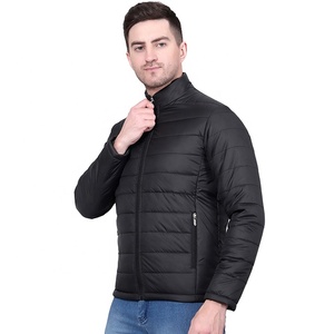 Men's Premium Quality 100% Polyester Stand Collar Puffer Jacket Full Zipper Winterwear Streetwear Formal Style <b>Winter</b> Front - Product Image 3