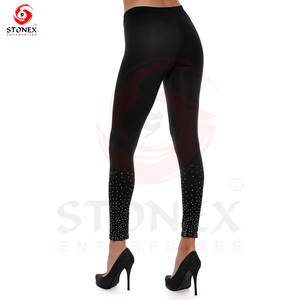 Hot Style <b>Sexy</b> Women Rhinestone <b>Legging</b> Hot Sale High Quality Tummy Control Sports Rhinestone <b>Leggings</b> - Product Image 5