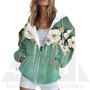 Women Terry <b>Sublimation</b> <b>Hoodie</b> Full Print Custom Design Pullover Soft Winter Wear Comfortable Casual Front - Product Image 2