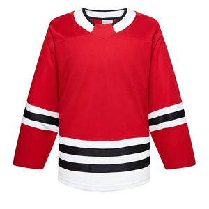 Maillot de hockey sur glace imprimé, extensible et confortable, service OEM, 100 % polyester, nom d'équipe personnalisé, entièrement personnalisable, respirant - Product Image 3