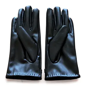 Guantes de Piel de Oveja Genuina para Mujer, con Forro de Cachemira, Cierre Lateral, para Compras, Negocios, Abrigados - Product Image 1