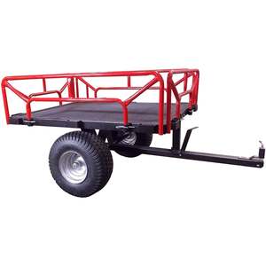 UTV / ATV - Tractor Flat <b>Bed</b> Trailer Cart w/ <b>Side</b> <b>Rails</b> 1000 # - Product Image 3