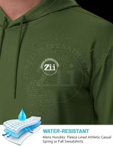 Sweat-shirts à capuche légers pour hommes, coupe classique, vintage, de haute qualité, avec logo personnalisé brodé, en molleton 100% coton, pour l'hiver, vente en gros - Product Image 2