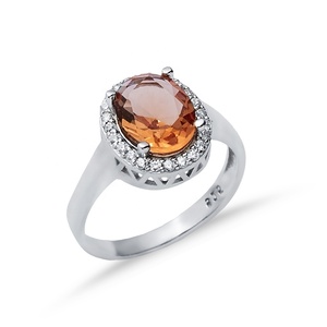 Anillo de sultanita de forma ovalada clásica, joyería para mujer, rodio, venta al por mayor, joyería de plata de ley 925 hecha a mano turca - Product Image 3