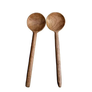 Cuchara de Cocina de Bambú Resistente, Hecha a Mano, Utensilio de Cocina de Madera Maciza, Ecológico, Sostenible, Mango Largo, Antiadherente - Product Image 1