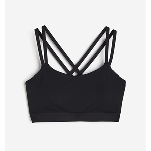 Soutien-gorge de sport de plein air sur mesure pour femmes Soutien-gorge de sport sans couture pour entraînement de couleur noire - Product Image 1