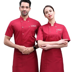 Ropa de Trabajo para Chef de Hotel, Uniforme de Verano de Manga Corta para Hombre y Mujer, para Catering, Panadería, Pastelería, Cocina, con Logotipo Bordado - Product Image 1