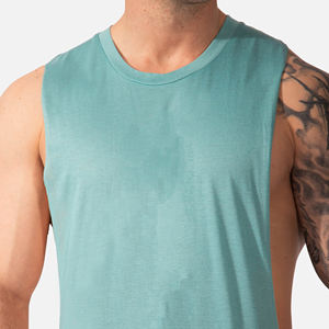 Camiseta sin Mangas Deportiva para Hombre al por Mayor, Ligera, de Algodón Suave, Transpirable, Anti-UV, Ecológica, de Secado Rápido, Informal, con Logotipo Personalizado - Product Image 6