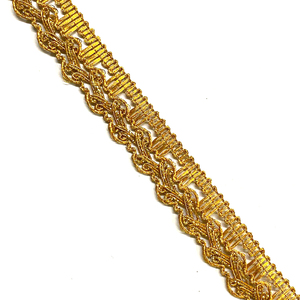 Costura Gimp Gold Glitter Trenzado Lace Trim 20mm Color personalizado para zapatos Bolsos Crafts-Calidad de grado A - Product Image 1