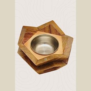 Luxury Wooden & Rattan Bakhoor Burner with Carved Design and Metal Cup Premium Arabic <b>Oud</b> <b>Incense</b> Burner Elegant Home Decor Gift - Product Image 4