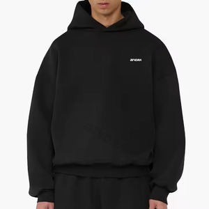 เสื้อฮู้ดดี้โอเวอร์ไซส์ผ้าฝ้ายฟลีซสำหรับผู้ชาย ใส่ได้ในฤดูหนาว มีกระเป๋าเสื้อ สไตล์สตรีทแวร์ - Product Image 5