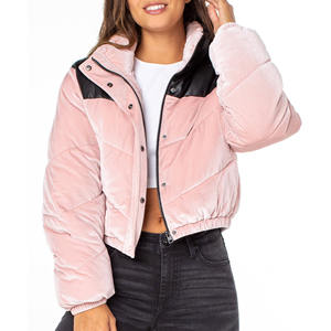 Nouveauté : Veste courte matelassée et respirante pour femme, style crop top, coupe ample et bouffante, idéale pour l'hiver - Product Image 3