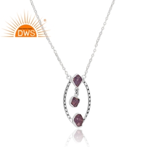 Meilleures ventes Collier pendentif en argent sterling oxydé avec pierres précieuses en tanzanite naturelle Fabricant de bijoux personnalisés - Product Image 4