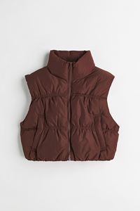 Chaqueta acolchada de invierno de nailon impermeable con relleno de algodón grueso, mangas desmontables, diseño con capucha, top corto sin mangas. - Product Image 2