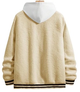 Men Fleece Baseball <b>Jacket</b> With Letter Embroidery <b>Jacket</b> Men - Product Image 3