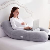 Coussin de grossesse et de maternité en forme de U, avec support dorsal, extension détachable, mémoire de forme, antistatique, certifié OEKO-TEX, pour tout le corps