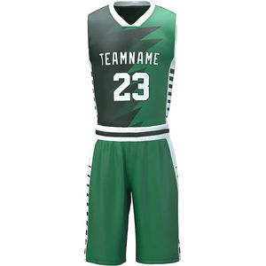 Uniformes de baloncesto hechos a medida OEM último diseño logotipo personalizado impreso de talla grande transpirable ropa de secado rápido al por mayor - Product Image 3