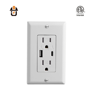 Tomacorriente de Pared Dúplex con Certificación ETL, 30W, 1 Puerto USB-A y 1 Puerto USB-C, 15A, 125V, Resistente a Manipulaciones - Product Image 2