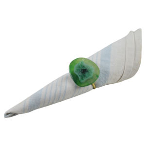 Anneau de serviette en métal en pierre d'agate de forme personnalisée accessoires de cuisine de qualité fantastique porte-mouchoirs nouvellement conçu pour les fêtes - Product Image 2