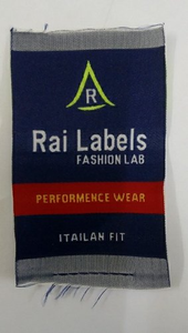 Étiquette tissée pour vêtements étiquettes personnalisées pour Logo de marque étiquettes métalliques patchs tissés étiquette volante de vêtement - Product Image 2