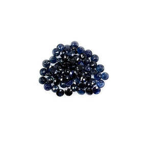 Pierres de saphir bleu naturel non traitées, rondes calibrées 3mm 4mm, taille ovale radiant, collection d'opale bleue, aigue-marine, saphir bleu - Product Image 5