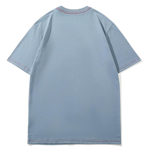 Hip Hop personalizado de gran tamaño suelto OEM Heavyweight Street-Wear 100% algodón hombro caído hombres transpirable Camisetas Tallas grandes - Product Image 2