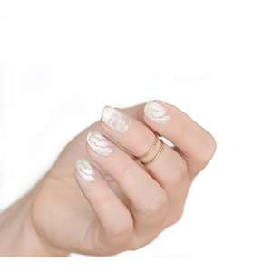 Ongles artificiels en marbre blanc - Product Image 2