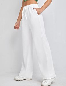 US Stock En Gros 270 GSM <span class=keywords><strong>Pantalon</strong></span> Droit <span class=keywords><strong>Taille</strong></span> <span class=keywords><strong>Haute</strong></span> Jambe Large <span class=keywords><strong>Pantalon</strong></span> De Survêtement Casual Lounge <span class=keywords><strong>Pantalon</strong></span> Activewear <span class=keywords><strong>Pantalon</strong></span> Femmes - Product Image 4