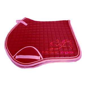 Mosaico Impex Dressage ecuestre Saddlepads transpirable satén caballo sillín almohadillas lana algodón relleno hecho Pakistán montar salto - Product Image 3