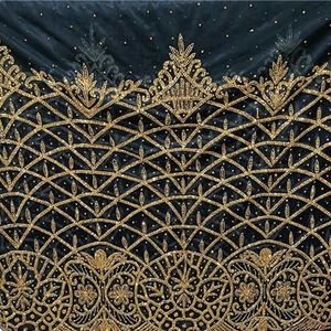 Women's 3D <b>Beaded</b> George Headtie African Type Net Wrapper Clothing - Product Image 1