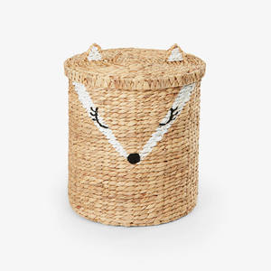 Nouveauté : paniers en jacinthe d'eau faits à la main, panier tissé à la main pour accessoires de chambre d'enfant - Product Image 2