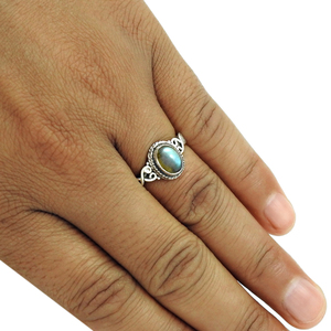 Modern Design Best Quality 925 Sterling Silver Natural <b>Labradorite</b> Gemstone Oval Shape Elegant <b>Ring</b> Bohemian Handmade Jewelry - Product Image 6