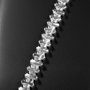 Bracelet de luxe en argent 925 avec croix sertie de diamants en moissanite VVS, bijoux tendance hip-hop - Product Image 6