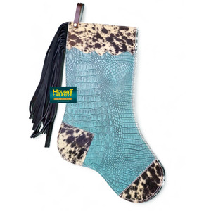 Decoración de Nochebuena Piel de cocodrilo Piel de vaca texturizada Flecos de cuero exótico Decorado Múltiples colores en la tienda OEM a pedido - Product Image 2