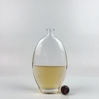 500ml 520g Forme Ovale Tequila Gin Rhum Vodka Whisky Bouteilles En Verre Prix D'usine En Gros
