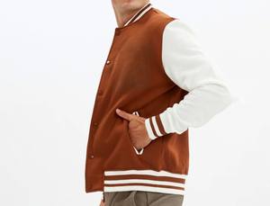 Blousons universitaires d'hiver pour hommes grandes tailles, coupe-vent, respirants, col montant, personnalisables avec logo, écologiques, vente en gros - Product Image 4