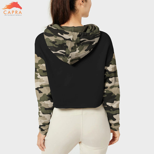 Material de lana profesional de alta calidad OEM ODM 2025 mejor diseño de las mujeres Casual invierno Crop Top sudaderas con capucha con mangas completas - Product Image 2