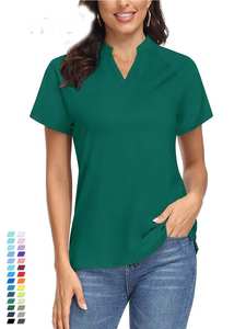 Camisa de mujer Slim manga corta Polo camisa elegante mujer alta calidad Casual camisas ropa de mujer - Product Image 2