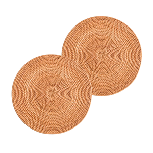 Premium Decorative RATTAN <b>PLACEMATS</b> CHARGER PLATES Heat-Resistant, Water-Resistant, Eco-Friendly Accent to Your <b>Dining</b> <b>Table</b> - Product Image 1