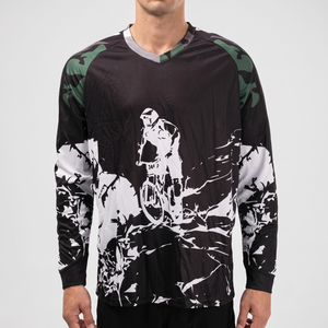 Maillot de motocross à manches longues sublimé personnalisé - T-shirt respirant pour la descente en VTT, BMX, course pour hommes - Product Image 1