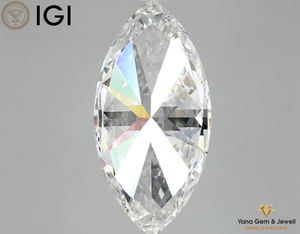 Diamante cultivado en laboratorio CVD de alta calidad de 5,00 quilates, forma de marquesa, Color F VVS2, claridad IGI y certificado para anillo solitario - Product Image 3